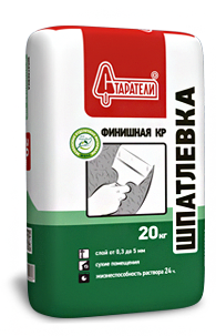 Шпатлевка Финишная КР Старатели, 20 кг Шпатлевка Финишная КР Старатели, 20 кгШпатлевки<br>Идеально белая и гладкая финишная шпатлевка для сухих помещений. <br> <br>