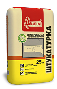 Штукатурка Цементно-Песчаная Универсальная Старатели, 25 кг Штукатурка Цементно-Песчаная Универсальная Старатели, 25 кгШтукатурки<br>Наружные работы, внутренние работы (нормальной влажности), внутренние работы(повышенной влажности)<br>