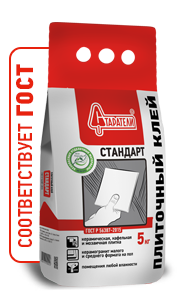 Плиточный клей Стандарт Старатели, 5 кг Плиточный клей Стандарт Старатели, 5 кгПлиточные и монтажные клеи<br>Для укладки керамической плитки на стены и пол в помещениях <br>с любой влажностью. <br>Соответствует ГОСТ Р 56387-2015<br>
