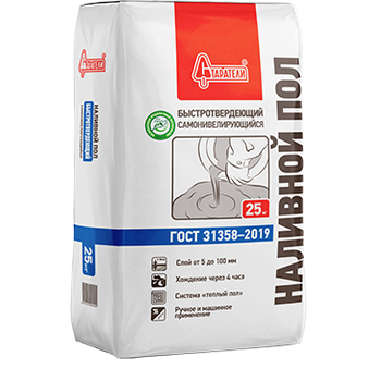 Наливной пол "Быстротвердеющий" самонивелирующийся 25 кг