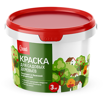 Краска для садовых деревьев 3 кг 