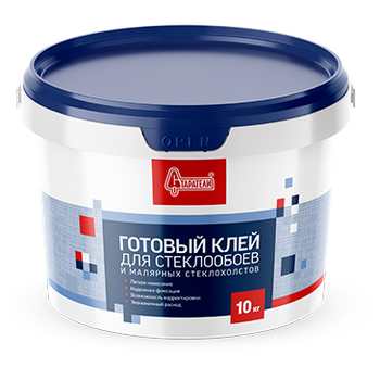 Готовый клей для стеклообоев и малярных стеклохолстов 10 кг